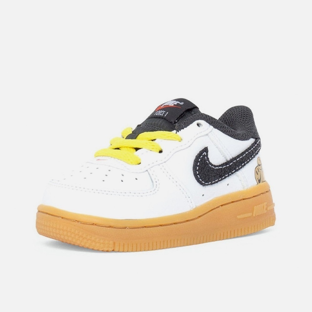 Toddler's Nike Force 1 LV8 White/Anthracite-Yellow Strike Size 4 - Picture 2 of 10